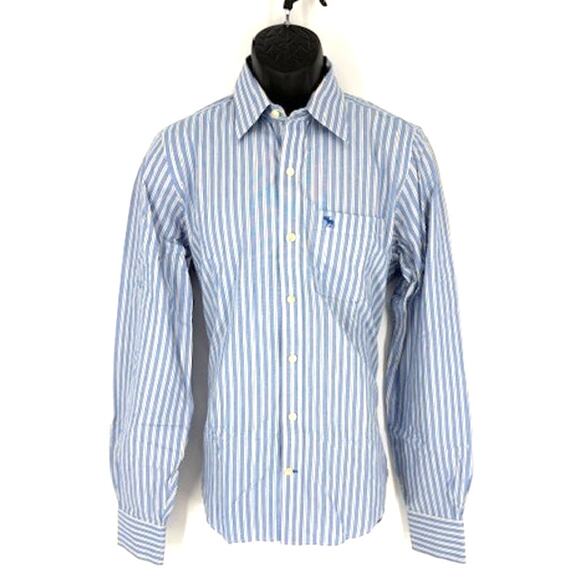 Abercrombie & Fitch Other - Abercrombie & Fitch Striped Muscle Fit Long Sleeve Button Up Shirt – Size Medium